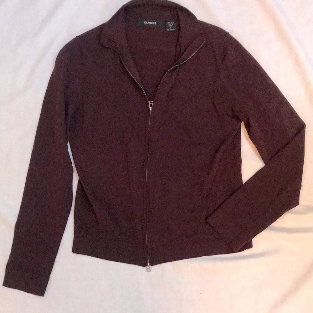 Express Long Sleeve Maroon Jacket/Top size L
